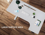 FORTIA Standing Desk Electric Dual Motor Adjustable Sit Stand L-Shaped Right 80KG Load, White