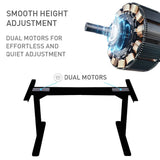 FORTIA Standing Desk Electric Dual Motor Adjustable Sit Stand 160x75cm, White/Black