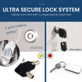 FORTIA Stationary Cabinet Office Home Storage Metal Lockable 4 Door Cupboard Drawers