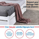 Kingston Slumber Single Bed Frame With Mattress White Girls Wooden Timber Adults Boys Slat Modern