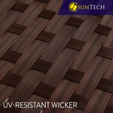 LONDON RATTAN 1pc Sofa Outdoor Furniture Wicker Lounge Corner Garden Chair