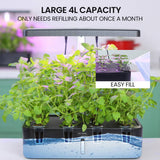 PLANTCRAFT 12 Pod Indoor Hydroponic Growing System, with Water Level Window & Pump, Black