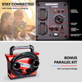 2 x GENPOWER 2200W Portable Power Generator with Bonus Parallel Kit