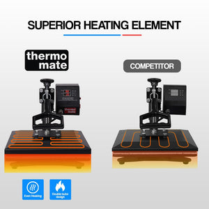THERMOMATE Heat Press Machine 30x23cm T-Shirt Digital Heat Transfer Swing Away