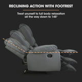 FORTIA Luxury Recliner Chair, Grey