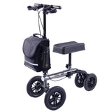 EQUIPMED Foldable Knee Walker Scooter, Bag, Dual Brakes, Titanium Style