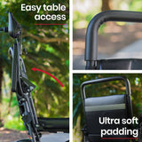 Equipmed Power Electric Wheelchair, Folding, 15km Max Range, Aluminium Frame, Lithium Battery, Black