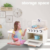 ROVO KIDS Retro Wooden Kitchen Toy Pretend Play Set Children Wood Oven Toddlers