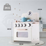 ROVO KIDS Retro Wooden Kitchen Toy Pretend Play Set Children Wood Oven Toddlers