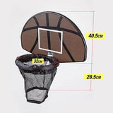 Up-Shot Trampoline Basketball Hoop Ring Backboard Ball Set Fits 10/12/14/15/16 ft