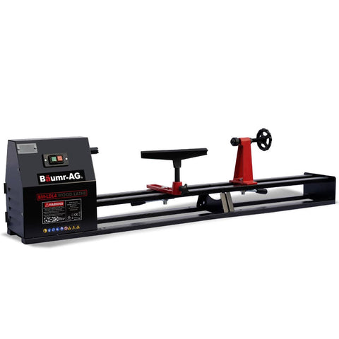 BAUMR-AG 1000 x 350mm Wood Lathe Turning Machine, 370W S1 Motor, 4 Speed