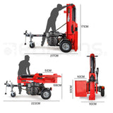 Baumr-AG 60 Ton Diesel Log Splitter 60T Heavy-Duty Wood Cutter Hydraulic Fire Axe 4-Stroke Engine