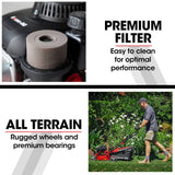 Baumr-AG Lawn Mower 139CC 17 Petrol Push Lawnmower 4-Stroke Engine Catch