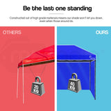 Red Track 3x3m Folding Gazebo Shade Outdoor Pop-Up Navy Foldable Marquee