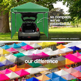 Red Track 3x3m Folding Gazebo Shade Outdoor Pop-Up Green Foldable Marque