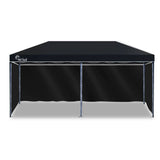 Red Track 3x6m Folding Gazebo Shade Outdoor BLACK Foldable Marquee Pop-Up