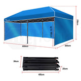 Red Track 3x6m Folding Gazebo Shade Outdoor Blue Foldable Marquee Pop-Up