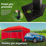 Red Track 3x6m Folding Gazebo Shade Outdoor RED Foldable Marquee Pop-Up