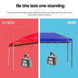 Red Track 3x6m Folding Gazebo Shade Outdoor Navy Foldable Marquee Pop-Up