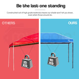 Red Track 3x6m Folding Gazebo Shade Outdoor Blue Foldable Marquee Pop-Up
