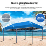 Red Track 3x6m Folding Gazebo Shade Outdoor Blue Foldable Marquee Pop-Up