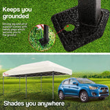 Red Track 3x6m Folding Gazebo Shade Outdoor White Foldable Marquee Pop-Up