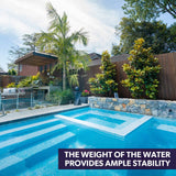 PROTEGE Solar Water Fountain Pump Twisted Design Outdoor with LED Lights - Black