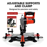 BAUMR-AG 210mm Compound Mitre Saw Dual Bevel Sliding Drop Saws 1500W