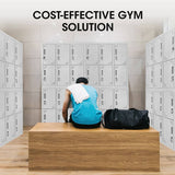 FORTIA 12 Doors Locker Cabinet Metal Storage Gym Home Office School - Light Grey