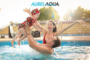 AURELAQUA Pool Cover 400 Micron 7.5x3.2m Solar Blanket Swimming Thermal Blue