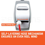 UNIMAC 10m Retractable Air Hose Reel Compressor Wall Mounted Auto Rewind