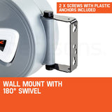 UNIMAC 10m Retractable Air Hose Reel Compressor Wall Mounted Auto Rewind