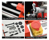 BAUMR-AG 400W Mini Metal Lathe and 350W Mill Drill Press Machine Combo