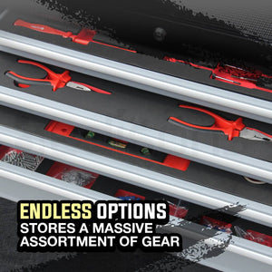 BULLET Tool Kit Chest Cabinet Box Set Storage Wheels Metal Rolling Drawers Steel Red