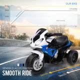 Rovo Kids Licensed BMW S1000RR Ride On Motorbike with Battery and Charger, Blue