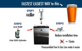 Beer Keg Fridge FasTap Edition KegMaster Series 4 Kegerator With One Tap