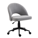 Fabric Office Chair Computer Upholstered Swivel Home Desk Chair  Grey