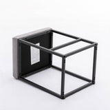 2x Counter Height Bar Stools with Footrest Backless Kitchen Dining Cafe Chair with Thick Cushion & Sturdy Metal Steel Frame-Grey