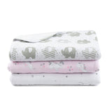 Bubba Blue Petit Elephant Reversible Cuddle Blanket 106011