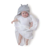 Bubba Blue Zoo Animals Hippo Novelty Hooded Bath Towel 95230