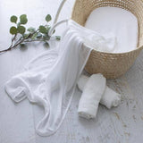 Bubba Blue Bamboo White 3pk Muslin Swaddle Wraps 54152
