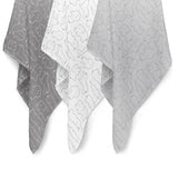 Bubba Blue Ash Grey Safari Bamboo 3pk Muslin Swaddle Wraps BB06592