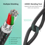 UGREEN USB-A To Micro USB++Type C (3 in 1) Cable (Black, 1m) - 80326