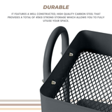 EKKIO Kitchen Trolley Cart 3 Tier (Black) EK-KTC-100-DSH