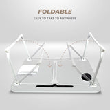 EKKIO Extra Large Multifunctional Portable Bed Tray Laptop Desk (White Oak) EK-BT-102-OEJ