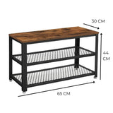 EKKIO 2-Tiers Metal Wood Vintage Shoe Rack EK-MWSR-100-YXH