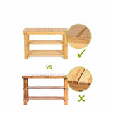 EKKIO 2-Tiers Bamboo Bench 70cm EK-BB-100-DH