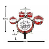 GOMINIMO Kids 6pcs Drum Set with Drummer Seat (Red) GO-KDS-100-BHP