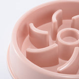 FLOOFI Dog Bowl Slow Feeder with Anti-Skid Non-Slip Grip Base (Pink) FI-FD-118-QQQ
