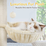 Floofi 97cm Adjustable Base Plush Cat Tree Brown FI-CT-164-ZZ